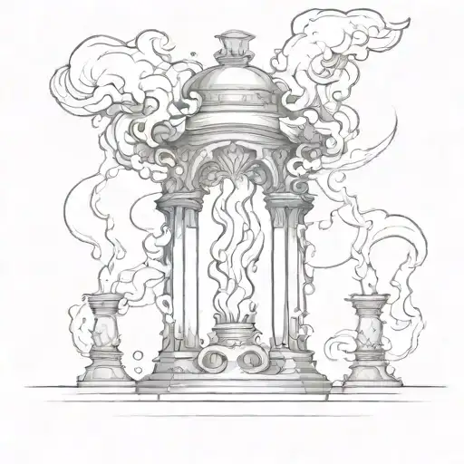 pillar of fire and smoke   tattoo design idea