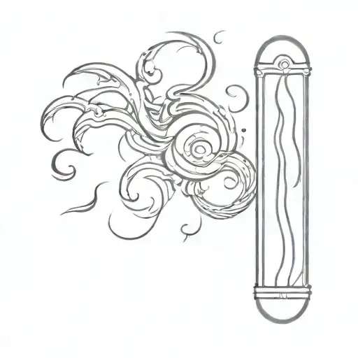 pillar of fire and smoke   tattoo design idea