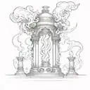 pillar of fire and smoke   tattoo design idea