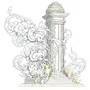 pillar of fire and smoke   tattoo design idea