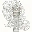 pillar of fire and smoke   tattoo design idea