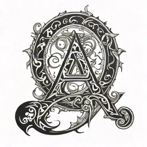alphabet A tattoo design idea