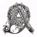 alphabet A tattoo design idea