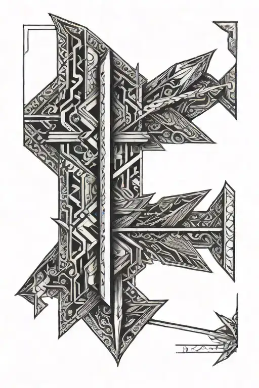 tricep tattoo arrow with James and Shane  tattoo design idea