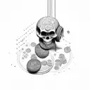 Money rolls tattoo design idea