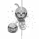 Money rolls tattoo design idea