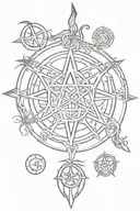 wiccan pagan symbols tattoo design idea