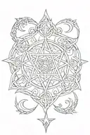 wiccan pagan symbols tattoo design idea