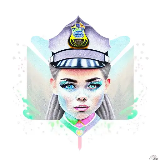 family daughter louisiana cop tattoo design idea