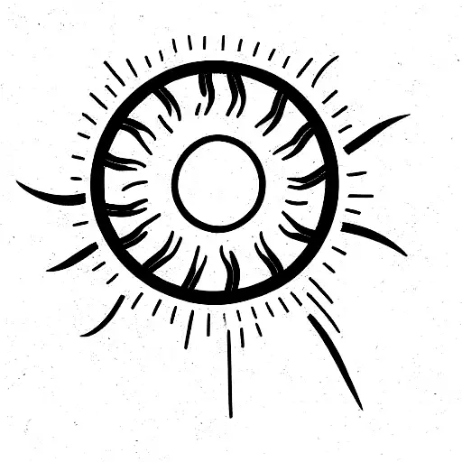 sun tattoo design idea