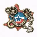 Texas flag and handcuffs memorial tattoo tattoo design idea