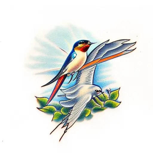 Swallow Bird tattoo design idea