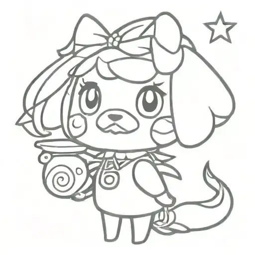 Chrissy from Animal Crossing tattoo design idea