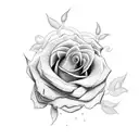 roses with vines  tattoo design idea