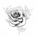 roses with vines  tattoo design idea