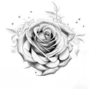 roses with vines  tattoo design idea