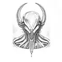 alien xenomorph tattoo design idea