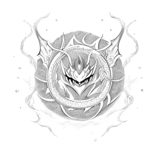 dragon beyblade  tattoo design idea