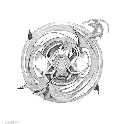 dragon beyblade pokemon tattoo design idea