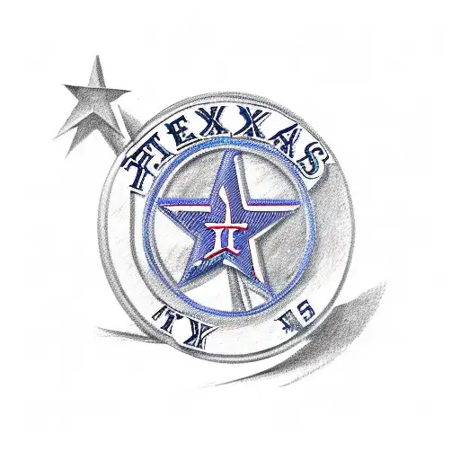 Texas rangers baseball logo tattoo design idea