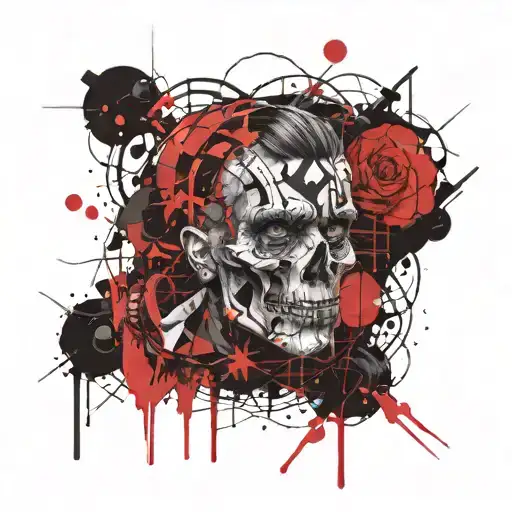 dark and hero  tattoo design idea