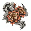 dark and cloud tattoo design idea