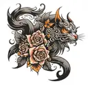 dark and cloud tattoo design idea