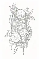 Combine elements from the years 1985 and 1986 to create a nostalgic tattoo design tattoo design idea