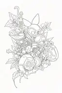 Combine elements from the years 1985 and 1986 to create a nostalgic tattoo design tattoo design idea