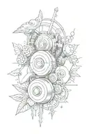 Combine elements from the years 1985 and 1986 to create a nostalgic tattoo design tattoo design idea