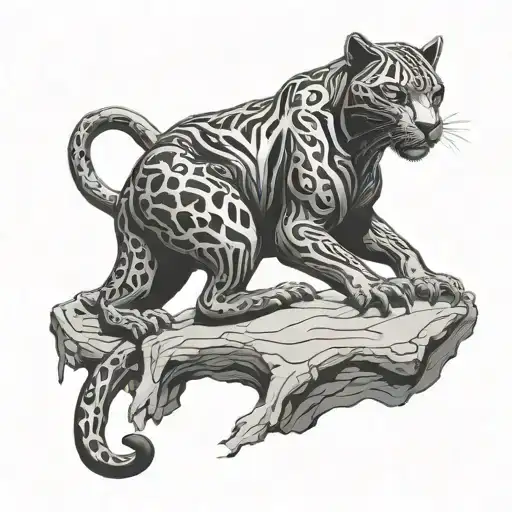 black panther tattoo design idea