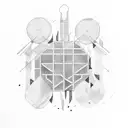 sound and drums tattoo design idea