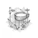 sound and drums tattoo design idea