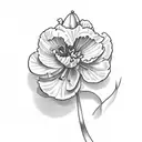 Carnation snowdrop tattoo design idea