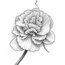 Carnation snowdrop tattoo design idea