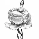 Carnation snowdrop tattoo design idea