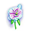 Carnation snowdrop tattoo design idea