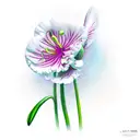 Carnation snowdrop tattoo design idea