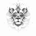 Lion with fire  tattoo design idea