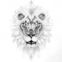 Lion with fire  tattoo design idea