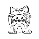cat owner tattoo design idea