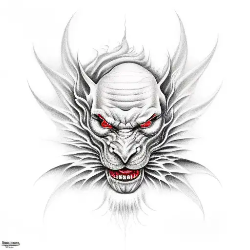 Heaven and hell tattoo design idea