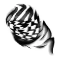 two transparent stripes  tattoo design idea