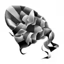 two transparent stripes  tattoo design idea