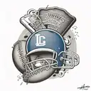 Dodgers Colts football baseball tattoo design idea
