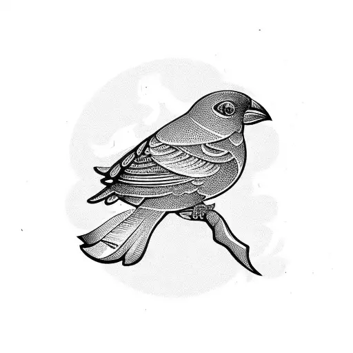 corningware blue floral logo bird above tattoo design idea