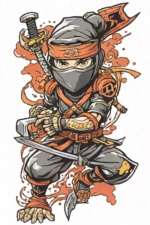 Ninja Squirt;e tattoo design idea