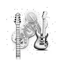 Fender Stratocaster and Gibson Les Paul  tattoo design idea