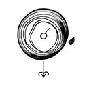 invisible string tattoo design idea