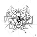 Use the titanium element symbol and draw a bolt crossing through it and behind it from top right to bottom left tattoo design idea